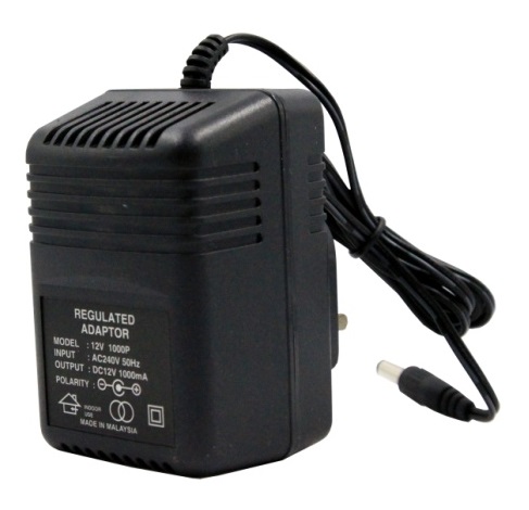 12VDC 1.0 A AC/DC Regulated Power Adapter